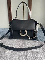 Chloe Small Faye Day Bag Leather Black CHC17WS322HG 27x9.5x21cm - 1