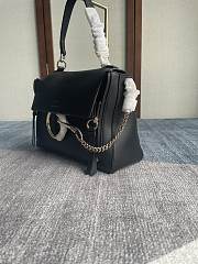 Chloe Small Faye Day Bag Leather Black CHC17WS322HG 27x9.5x21cm - 6