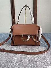 Chloe Small Faye Day Bag Leather Brown CHC17WS322HG 27x9.5x21cm - 1