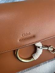 Chloe Small Faye Day Bag Leather Brown CHC17WS322HG 27x9.5x21cm - 4