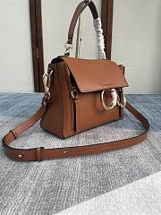 Chloe Small Faye Day Bag Leather Brown CHC17WS322HG 27x9.5x21cm - 2