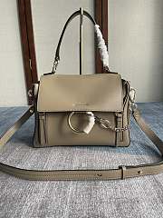 Chloe Small Faye Day Bag Leather Taupe CHC17WS322HG 27x9.5x21cm - 1