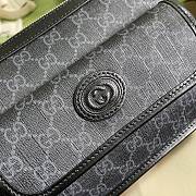 Gucci Messenger Bag With Interlocking G Black 674164 21x16.5x8cm - 2