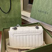 Gucci Marmont Mini Shoulder Bag Matelassé Leather White 446744 22x13x6cm - 2