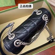 Gucci Marmont Mini Shoulder Bag Matelassé Leather Black 446744 22x13x6cm - 4
