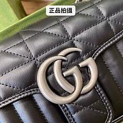 Gucci Marmont Mini Shoulder Bag Matelassé Leather Black 446744 22x13x6cm - 2