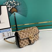 Gucci GG Marmont Mini Bag Canvas Beige/Black 446744 23x14x6cm - 4