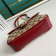 Gucci GG Marmont Mini Bag Canvas Beige/Red 446744 23x14x6cm - 3
