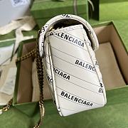 Gucci The Hacker Project Small GG Marmont Bag White 443497 26x15x7cm - 2