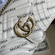 Gucci The Hacker Project Small GG Marmont Bag White 443497 26x15x7cm - 4
