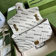 Gucci The Hacker Project Small GG Marmont Bag White 443497 26x15x7cm - 6