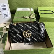 Gucci The Hacker Project Small GG Marmont Bag Black 443497 26x15x7cm - 1