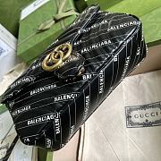 Gucci The Hacker Project Small GG Marmont Bag Black 443497 26x15x7cm - 5