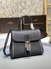 Delvaux Brillant MM Surpiqué Leather Black 28x15x22cm - 1
