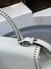Delvaux Brillant MM Surpiqué Leather White 28x15x22cm - 3
