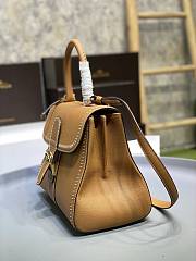 Delvaux Brillant MM Surpiqué Leather Brown 28x15x22cm - 3