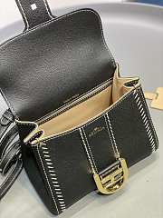 Delvaux Brillant Mini Surpiqué Leather Black 20x10x16cm  - 4