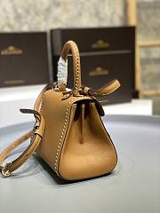 Delvaux Brillant Mini Surpiqué Leather Brown 20x10x16cm - 2