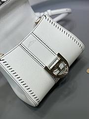 Delvaux Brillant Mini Surpiqué Leather White 20x10x16cm - 6