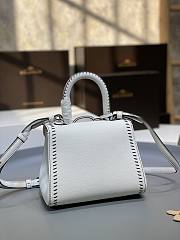 Delvaux Brillant Mini Surpiqué Leather White 20x10x16cm - 2