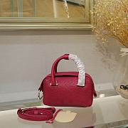 Delvaux Nano Cool Box Leather Burgundy 16.5x7.510.5cm  - 1