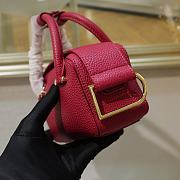 Delvaux Nano Cool Box Leather Burgundy 16.5x7.510.5cm  - 5