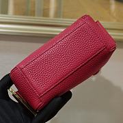 Delvaux Nano Cool Box Leather Burgundy 16.5x7.510.5cm  - 2