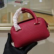 Delvaux Nano Cool Box Leather Burgundy 16.5x7.510.5cm  - 3