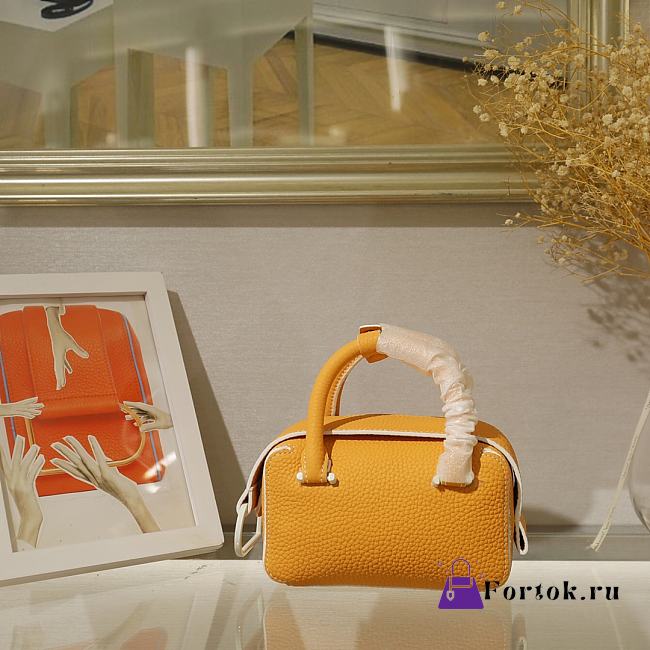 Delvaux Nano Cool Box Leather Light Orange 16.5x7.510.5cm  - 1