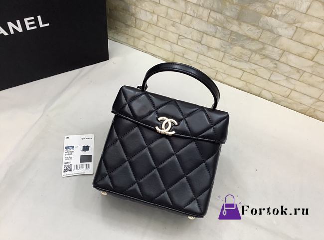 Chanel Small Box Bag Black AS2877 14.5x12.5x.5cm - 1