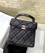 Chanel Small Box Bag Black AS2877 14.5x12.5x.5cm - 2