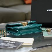 Chanel Flap Coin Purse With Chain Teal AP2290 9.5×12.5×3.5cm - 6
