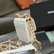 Chanel Flap Coin Purse With Chain White AP2290 9.5×12.5×3.5cm - 6