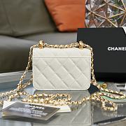Chanel Flap Coin Purse With Chain White AP2290 9.5×12.5×3.5cm - 2