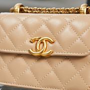 Chanel Flap Coin Purse With Chain Beige AP2290 9.5×12.5×3.5cm - 4