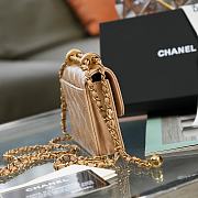 Chanel Flap Coin Purse With Chain Beige AP2290 9.5×12.5×3.5cm - 5