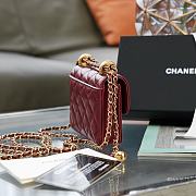 Chanel Flap Coin Purse With Chain Burgundy AP2290 9.5×12.5×3.5cm - 5