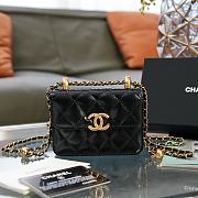 Chanel Flap Coin Purse With Chain Black AP2290 9.5×12.5×3.5cm - 1
