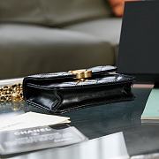Chanel Flap Coin Purse With Chain Black AP2290 9.5×12.5×3.5cm - 6