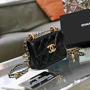 Chanel Flap Coin Purse With Chain Black AP2290 9.5×12.5×3.5cm - 4