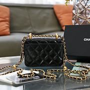 Chanel Flap Coin Purse With Chain Black AP2290 9.5×12.5×3.5cm - 3