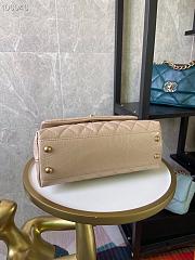 Chanel Small Coco Handle Bag Light Beige A92990 14x24x10cm - 2