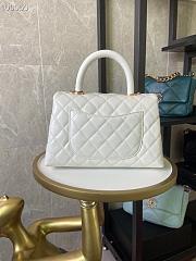 Chanel Small Coco Handle Bag White A92990 14x24x10cm - 6