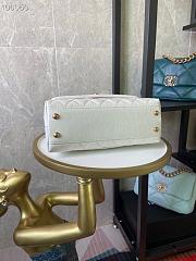Chanel Small Coco Handle Bag White A92990 14x24x10cm - 4