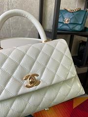 Chanel Small Coco Handle Bag White A92990 14x24x10cm - 2