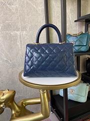 Chanel Small Coco Handle Bag Navy A92990 14x24x10cm - 4