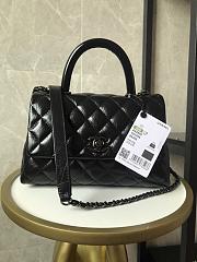 Chanel Small Coco Handle Bag Black A92990 14x24x10cm - 1