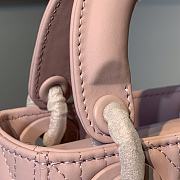 Dior Mini Lady Dior Bag Ultramatte Cannage Pink M0505 17x7.5x14cm - 4