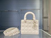 Dior Lady Dior Bag Ultramatte Cannage White M0538 20x16.5x8cm - 1