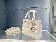 Dior Lady Dior Bag Ultramatte Cannage White M0538 20x16.5x8cm - 4